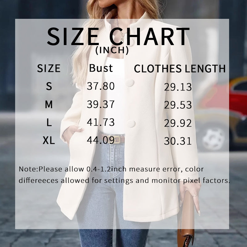 Womens Elegant Single Breasted Coat Long Sleeve Mid Winter Overcoat Work Office Coats